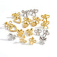 Heart Shape Bow Knot Earrings [304 Stainless Steel,14K Gold Plated]