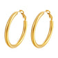 Hoop Earrings [304 Stainless Steel,18K Gold Plated]