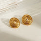 Round Spiral Earrings [304 Stainless Steel,14K Gold Plated]