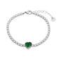 Heart Shape Rhinestones Bracelets [304 Stainless Steel]