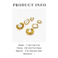 Three Pairs Gold Hoop Earrings [316L Stainless Steel, 18K Gold Plated]