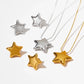 Star Earrings/Necklace [304 Stainless Steel, 16K Gold Plated]