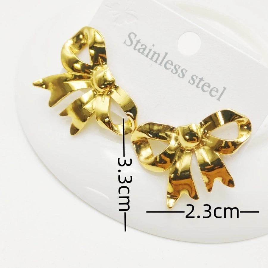 Mix Design Earrings [304 Stainless Steel,18K Gold Plated]