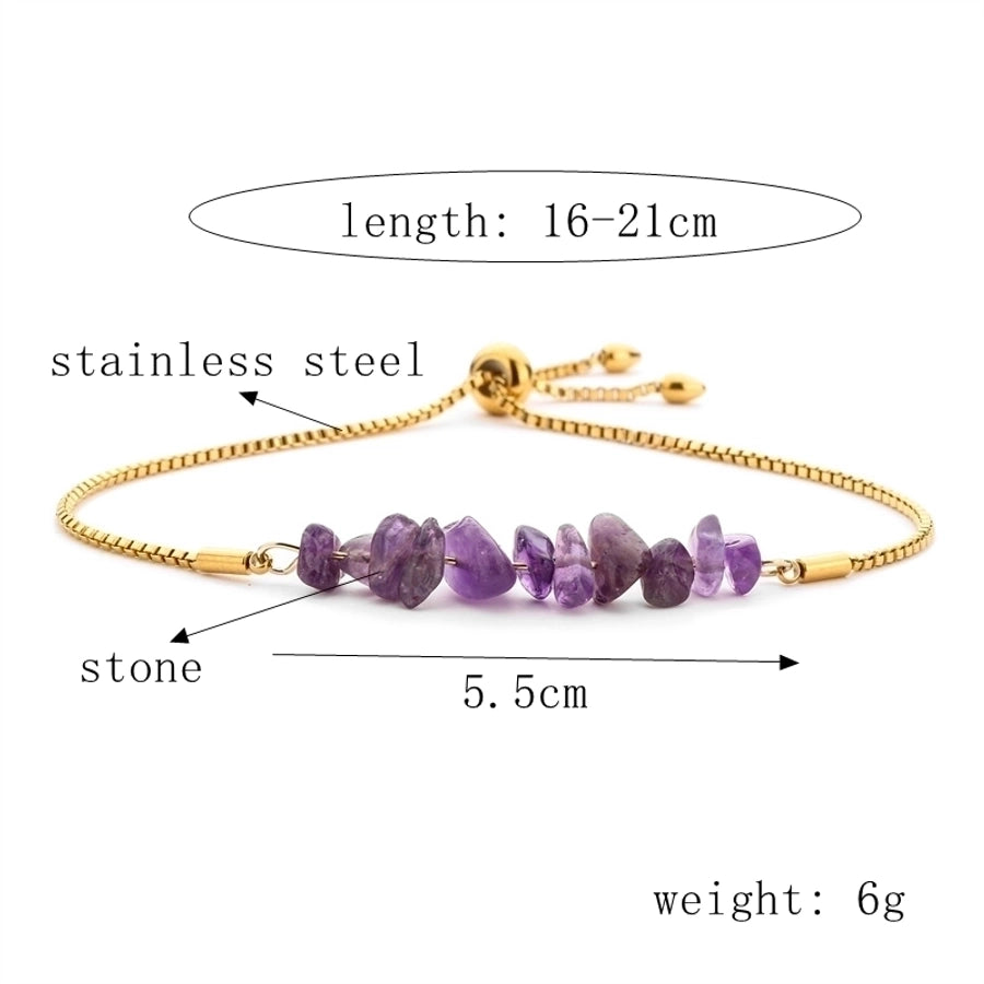 Irregular Natural Stone Bracelet [304 Stainless]