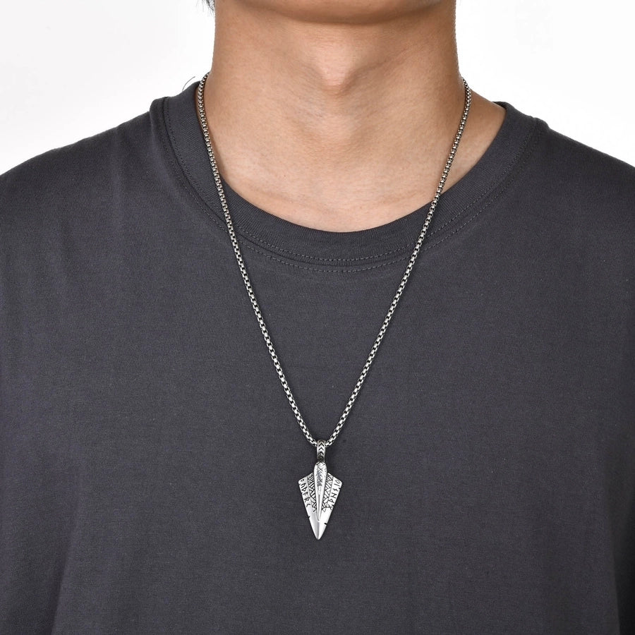 Collier de pendentif flèche [304 en acier inoxydable]