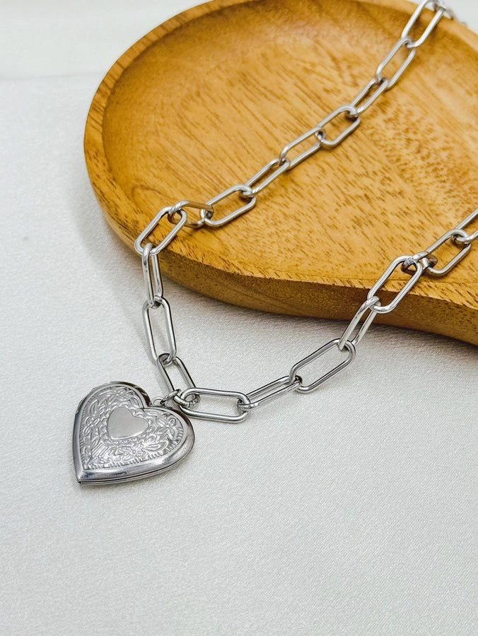 Heart Shape Necklace [304 Stainless Steel]