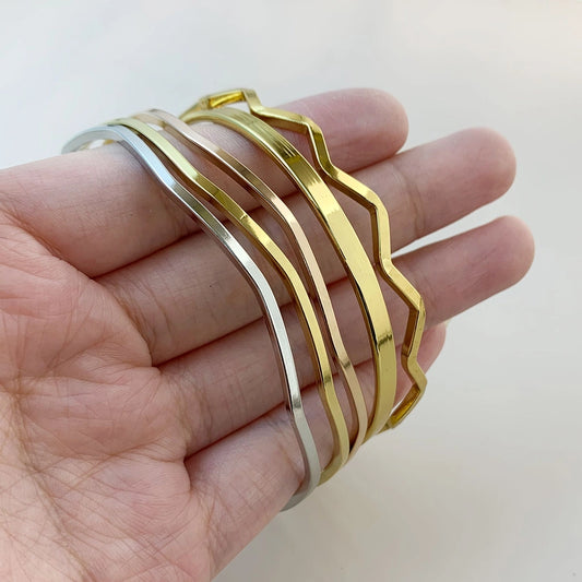 Fast farve bangle armbånd [304 rustfrit stål]