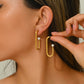 Streetwear U Shape Earrings [304 Stainless Steel 18K Gold Plated]