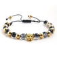 Ethnic Style Heart Shape Tiger Stone Bracelet [304 Stainless Steel]