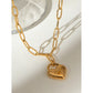 Heart Shape Pendant Necklace [304 Stainless Steel]