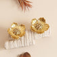 Mix Flower Earrings [304 Stainless Steel,18K Gold Plated]