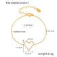 Heart Shape Zircon Bracelet/Necklace [304 Stainless Steel, 18K Gold Plated]