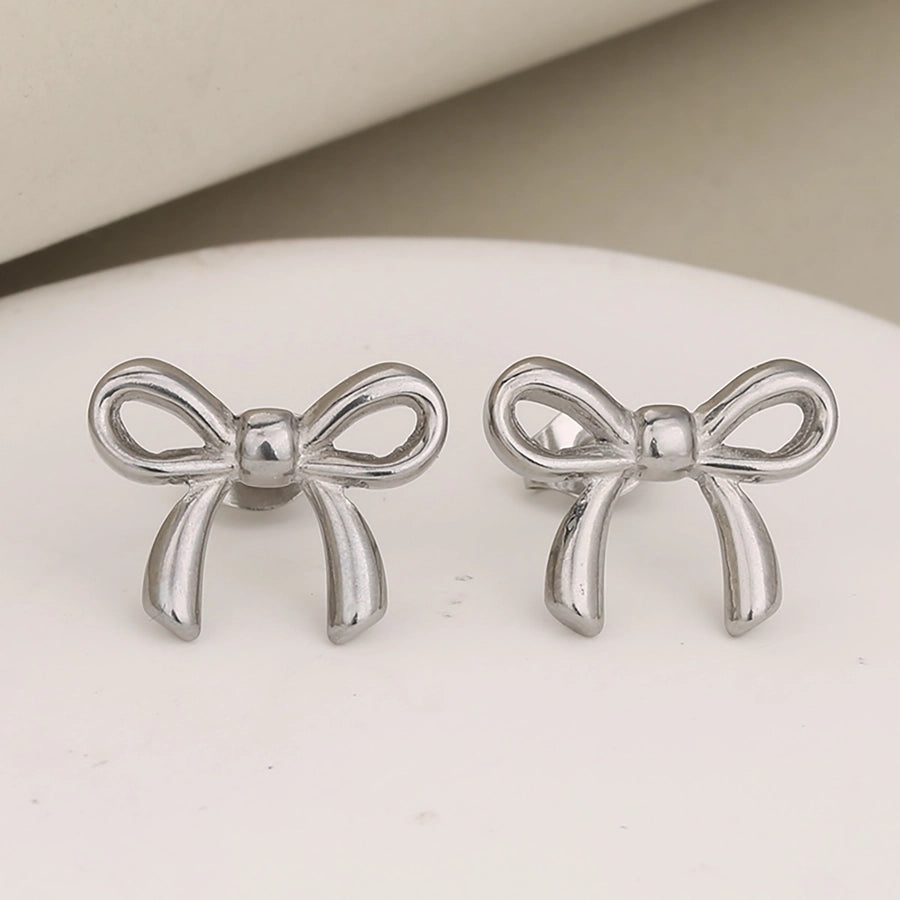 Bow Knot Earrings [304 Stainless Steel]