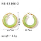 Circle Multicolor Earrings [304 Stainless Steel,18K Gold Plated]