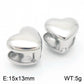 Heart Shape Stud Earrings [304 Stainless Steel,18K Gold Plated]