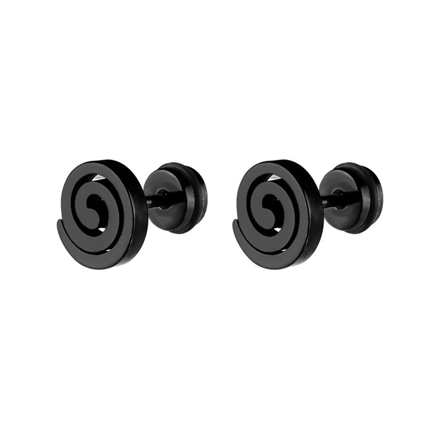 Spiral Stud Earrings [Stainless Steel]