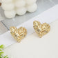 Heart Shape Stud Earrings [304 Stainless Steel]