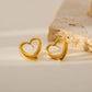 Cute Heart Shape Earrings [304 Stainless Steel,18K Gold Plated]