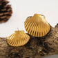 Big Shell Earrings [304 Stainless Steel,18K Gold Plated]