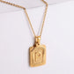 Simple Style Plating Letter Pendant Necklace [304 Stainless Steel,18K Gold Plated]