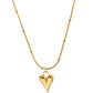 Heart Shape Pendant Necklace [304 Stainless Steel,18K Gold Plated]