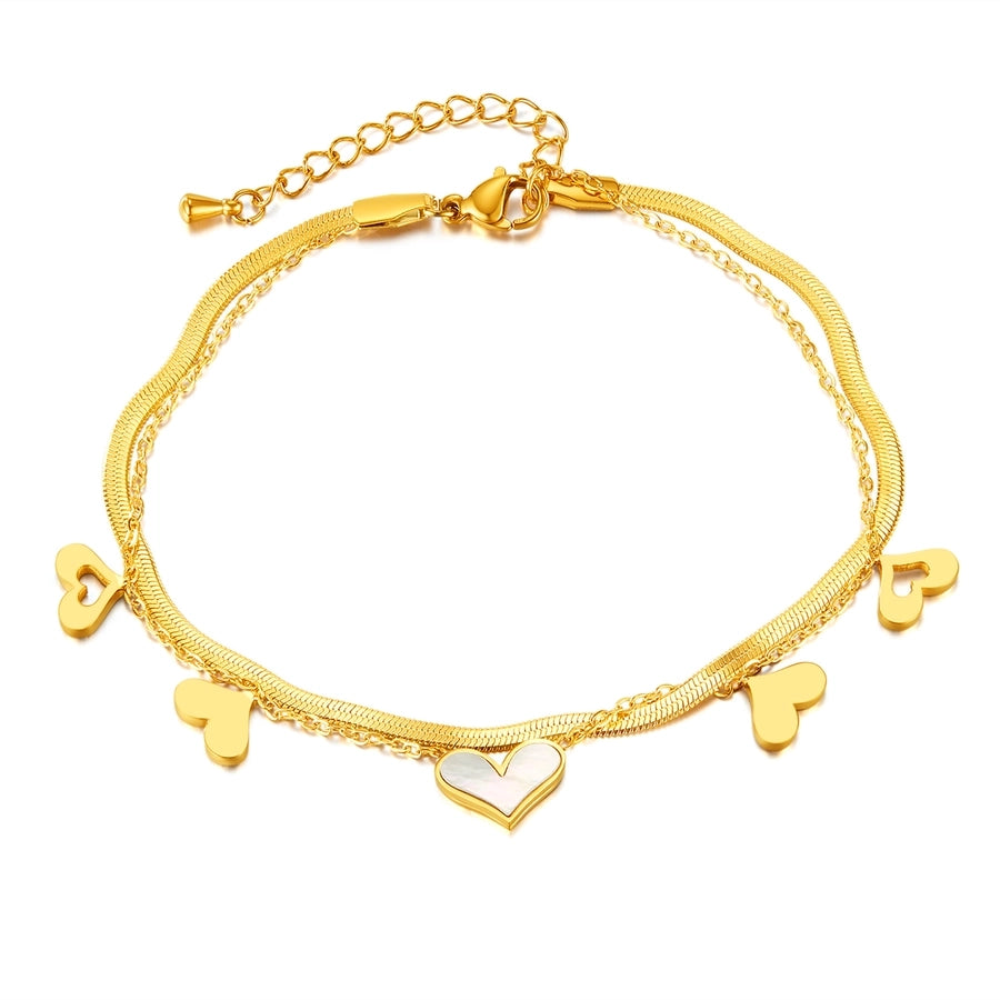 Heart Shape Acrylic Anklet [304 Stainless Steel]