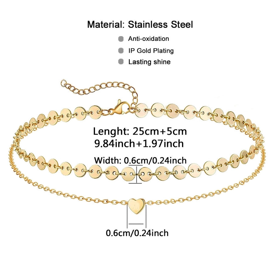 Double Chain Mix Anklet [Stainless Steel]