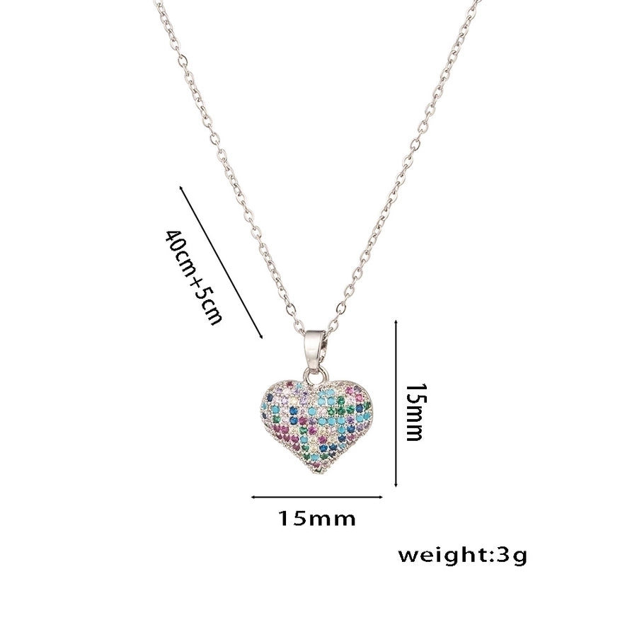 Heart Shape Necklace [304 Stainless Steel,Copper]