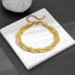 Braided Snake Chain Bracelets [304 Stainless Steel,18K Gold Plated]