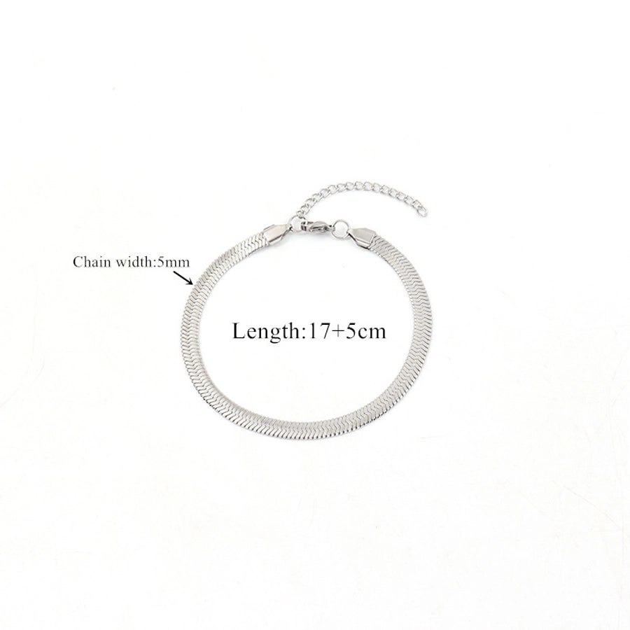 Flat Chain Bracelet [201 Stainless Steel]