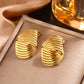 Mix Designs Earrings [304 Stainless Steel,18K Gold Plated]