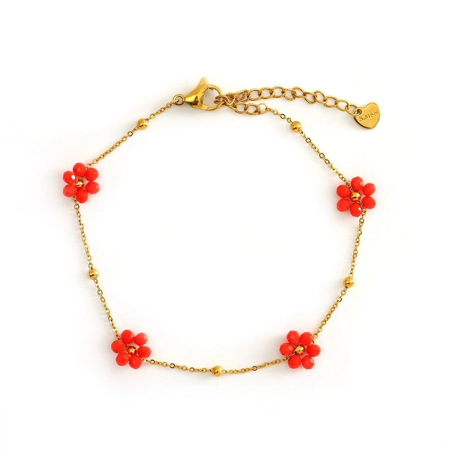 Colorful Flower Anklet [304 Stainless Steel]