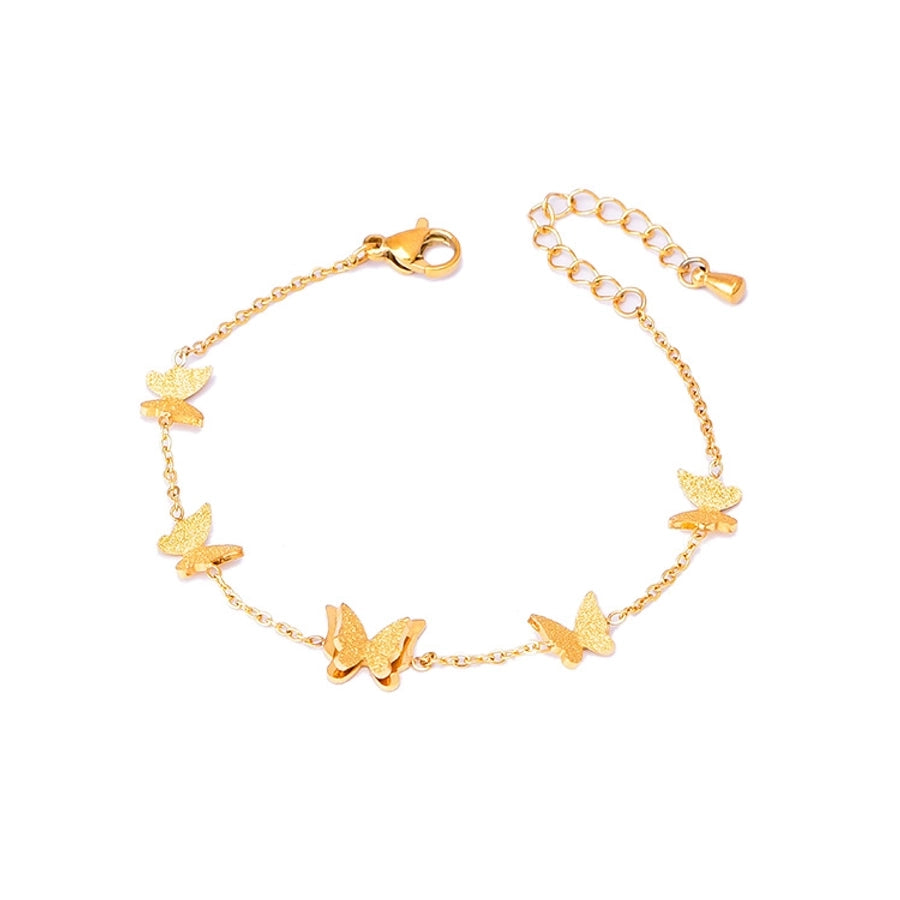 Star/Flower/Butterfly Shell Bracelets [304 Stainless Steel,18K Gold Plated]