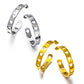 Heart Hoop Earrings [304 Stainless Steel,18K Gold Plated]