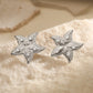 Starfish Zircon Earrings [304 Stainless Steel]