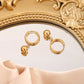 Gold Ball Earrings [304 Stainless Steel,18K Gold Plated]