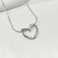 Hollow Heart Necklace [304 Stainless Steel,18K Gold Plated]