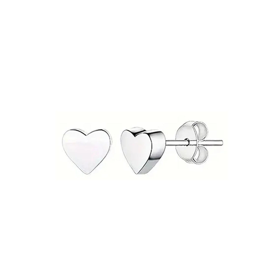 Star Round Heart Shape Stud Earrings [304 Stainless Steel, 18K Gold Plated]