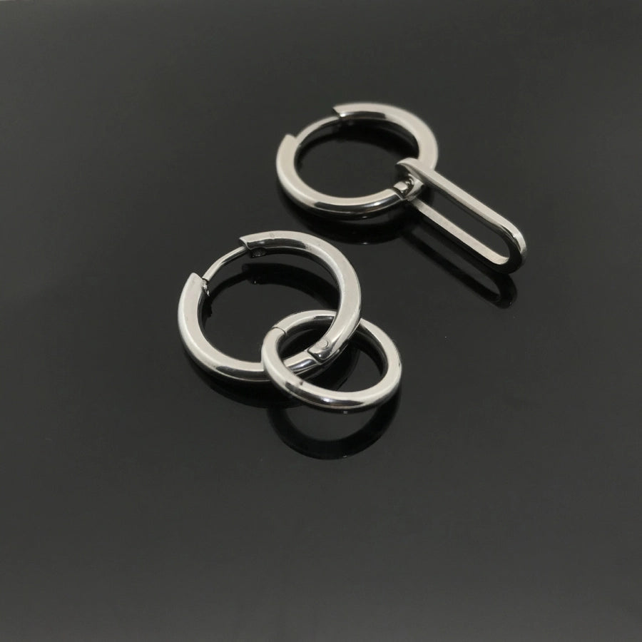 1 piece Hoop Drop Earrings [Stainless Steel]