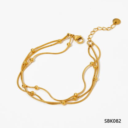 Casual Simple Style Bracelet/Necklace [304 Stainless Steel,16K Gold Plated]