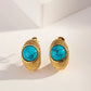 Vintage Turquoise Earrings [304 Stainless Steel,18K Gold Plated]