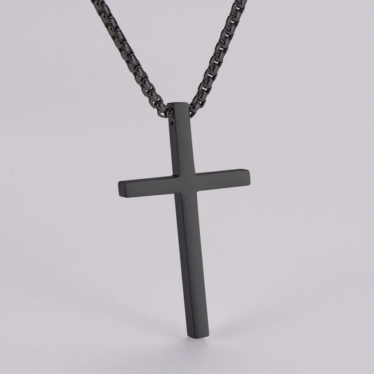 Simple Style Cross Necklace [304 Stainless Steel]