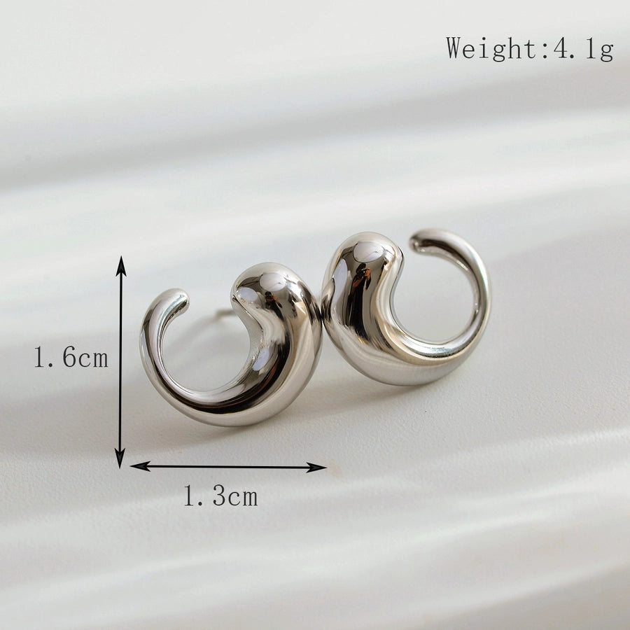 Modern Style Earrings [304 Stainless Steel,18K Gold Plated]