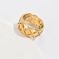 Square Rhinestones Ring [304 Stainless Steel 14K Gold Plated]