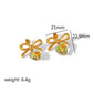 Heart Shape Bow Knot Earrings [304 Stainless Steel]