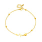 Electrocardiogram Anklet [304 Stainless Steel, 18K Gold Plated]