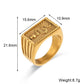 Jewelry Lady Geometric 304 Stainless Steel Zircon Plating Rings