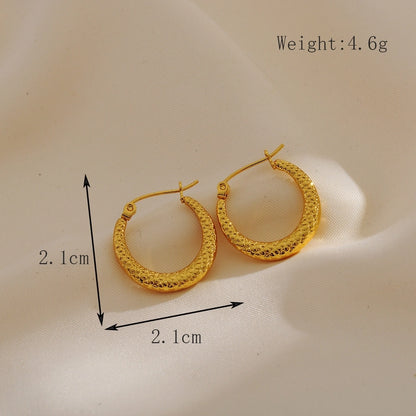 Mix -Design -Hoop -Ohrringe [304 Edelstahl, 18K Gold plattiert]