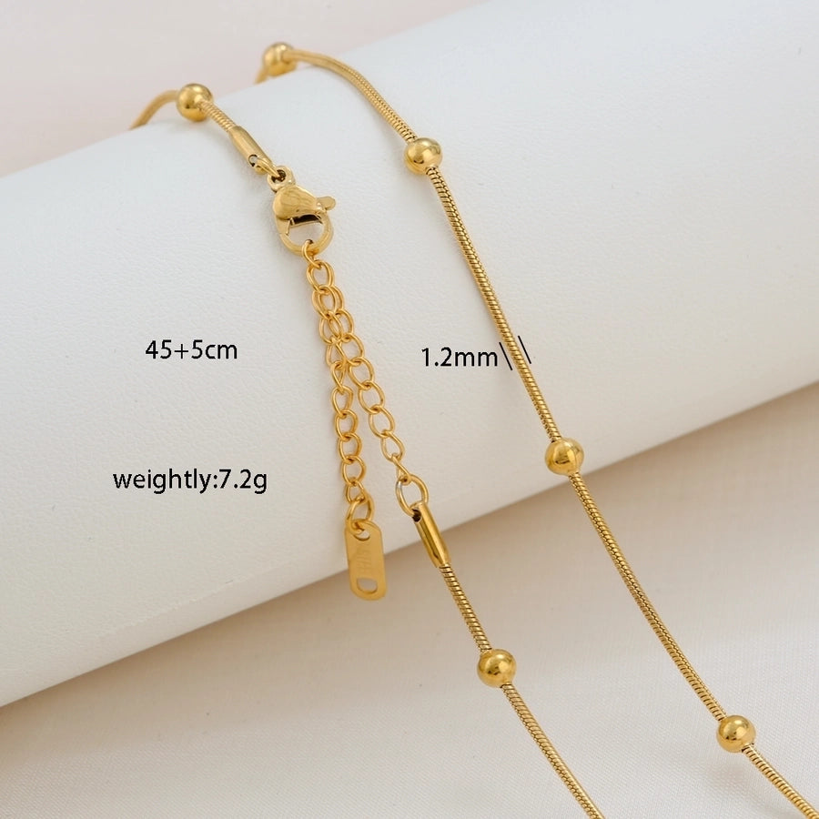 Chain Necklace [304 Stainless Steel,18K Gold Plated]