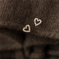 Heart Shape Rhinestone  Ear Studs [304 Stainless Steel,18K Gold Plated]